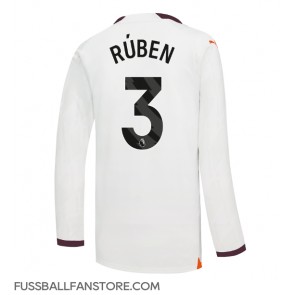 Manchester City Ruben Dias #3 Replik Auswärtstrikot 2023-24 Langarm